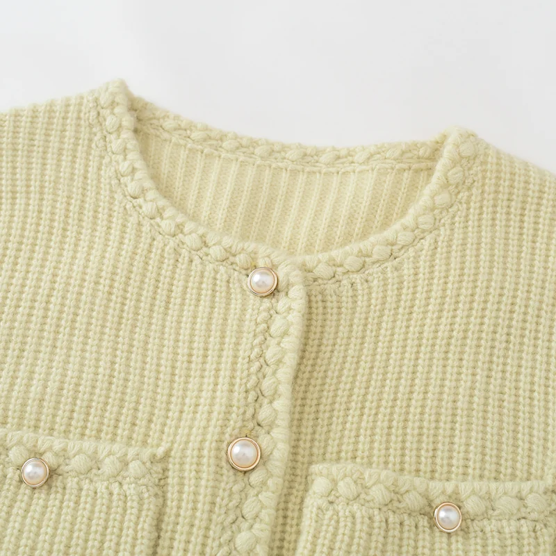 100% Cashmere, Cashmere crew-neck sweater — White, 14–15.5µm, Cashmere Garment / Women — detail view 6