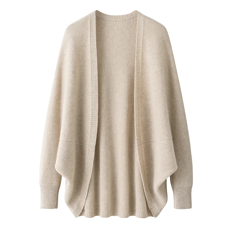 100% Cashmere, Cashmere knit skirt — Beige Skirt, 14–15.5µm, Cashmere Garment / Women — detail view 2