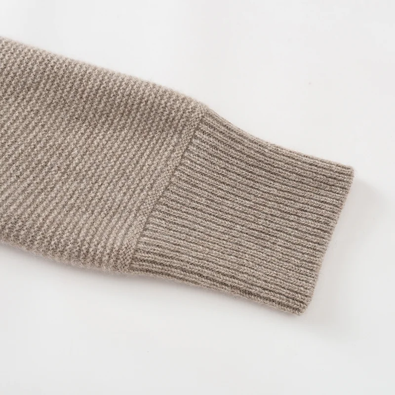 100% Cashmere, Cashmere knit skirt — Beige Skirt, 14–15.5µm, Cashmere Garment / Women — detail view 6