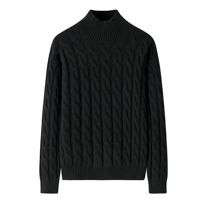 100% Cashmere, Cashmere crew-neck sweater — Pink Colour-block, 14–15.5µm, Cashmere Garment / Women — detail view 5
