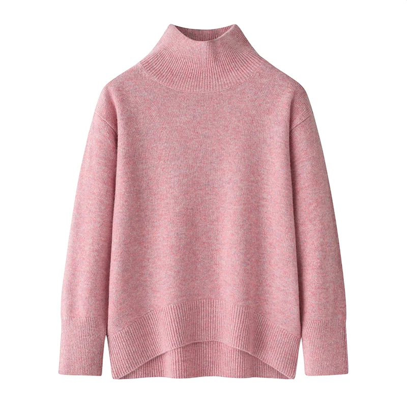 100% Cashmere, Cashmere crew-neck sweater — White, 14–15.5µm, Cashmere Garment / Women — detail view 3