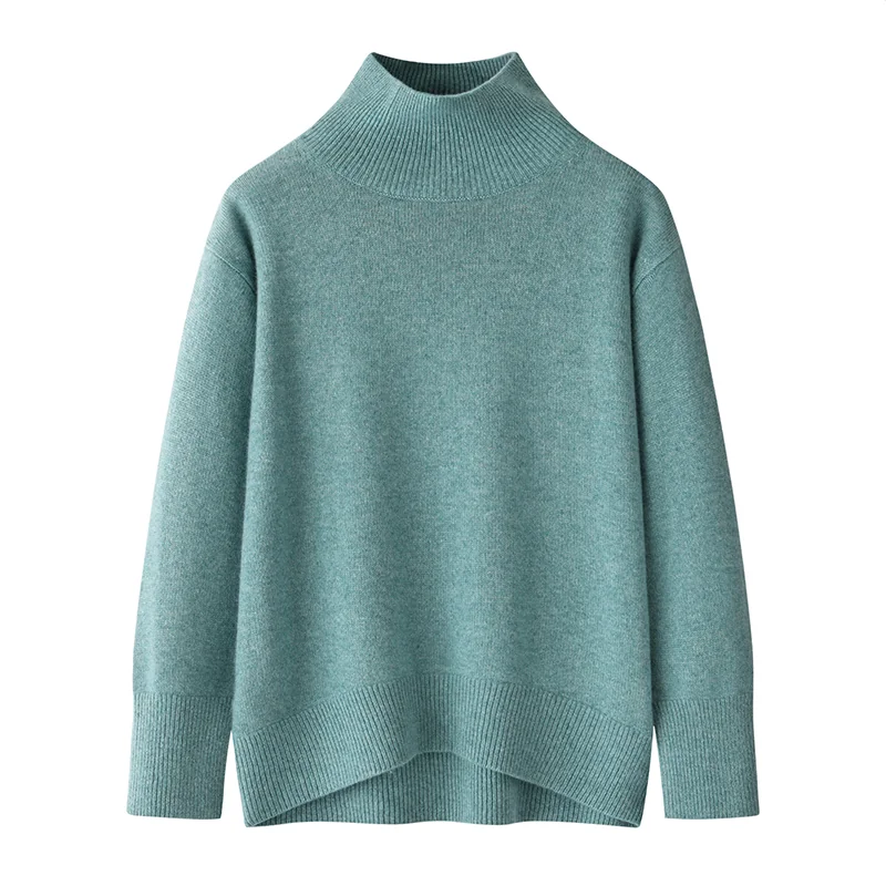 100% Cashmere, Cashmere crew-neck sweater — White, 14–15.5µm, Cashmere Garment / Women — detail view 4