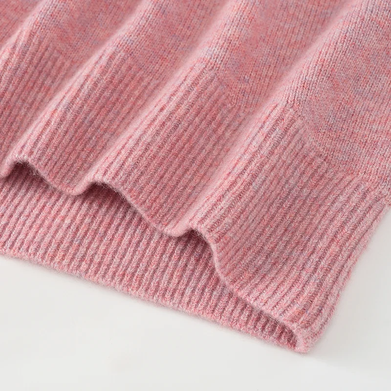 100% Cashmere, Cashmere crew-neck sweater — White, 14–15.5µm, Cashmere Garment / Women — detail view 5