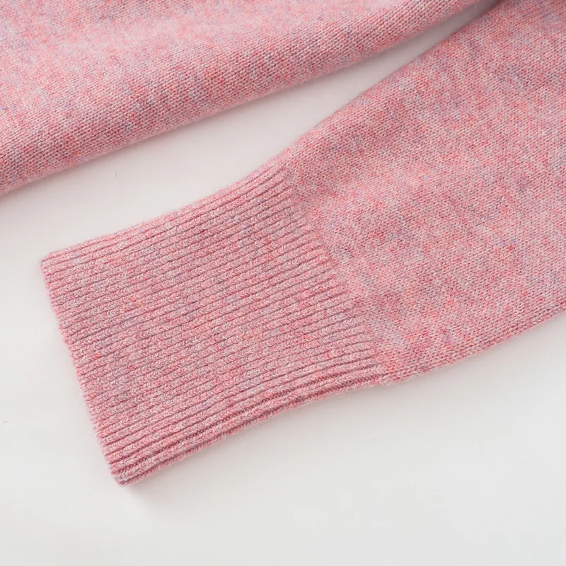 100% Cashmere, Cashmere crew-neck sweater — White, 14–15.5µm, Cashmere Garment / Women — detail view 6