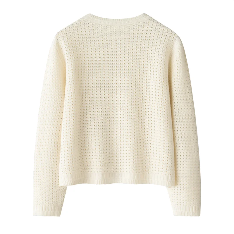 Cashmere crew-neck sweater — Camel Colour-block — Cashmere Sweaters & Knitwear, 100% Cashmere