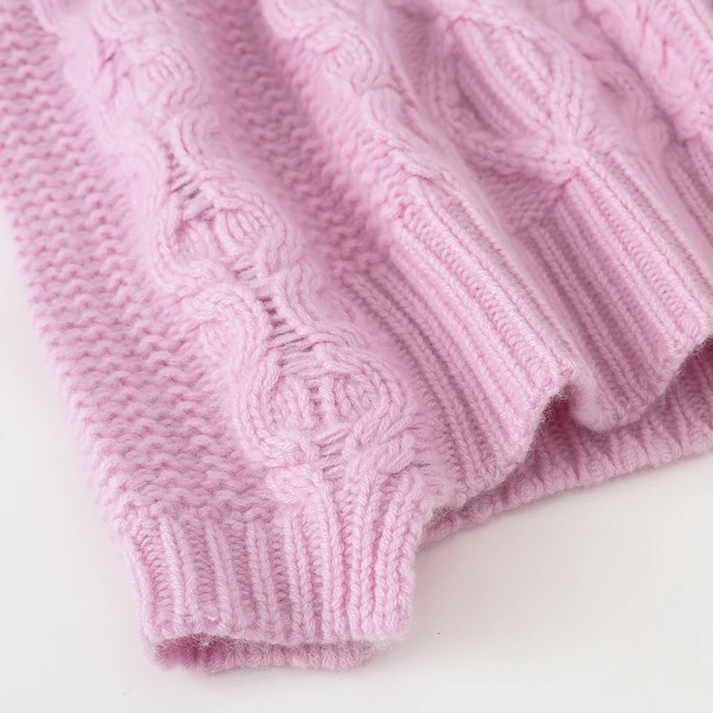 100% Cashmere, Cashmere crew-neck sweater — Blue, 14–15.5µm, Cashmere Garment / Women — detail view 6
