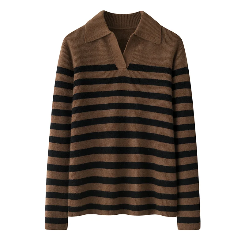 100% Cashmere, Cashmere crew-neck sweater — Camel, 14–15.5µm, Cashmere Garment / Women — detail view 2