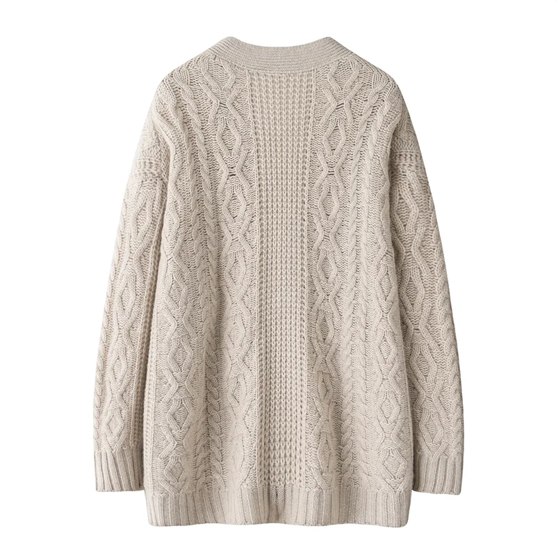 Cashmere crew-neck sweater — Beige — Cashmere Sweaters & Knitwear, 100% Cashmere