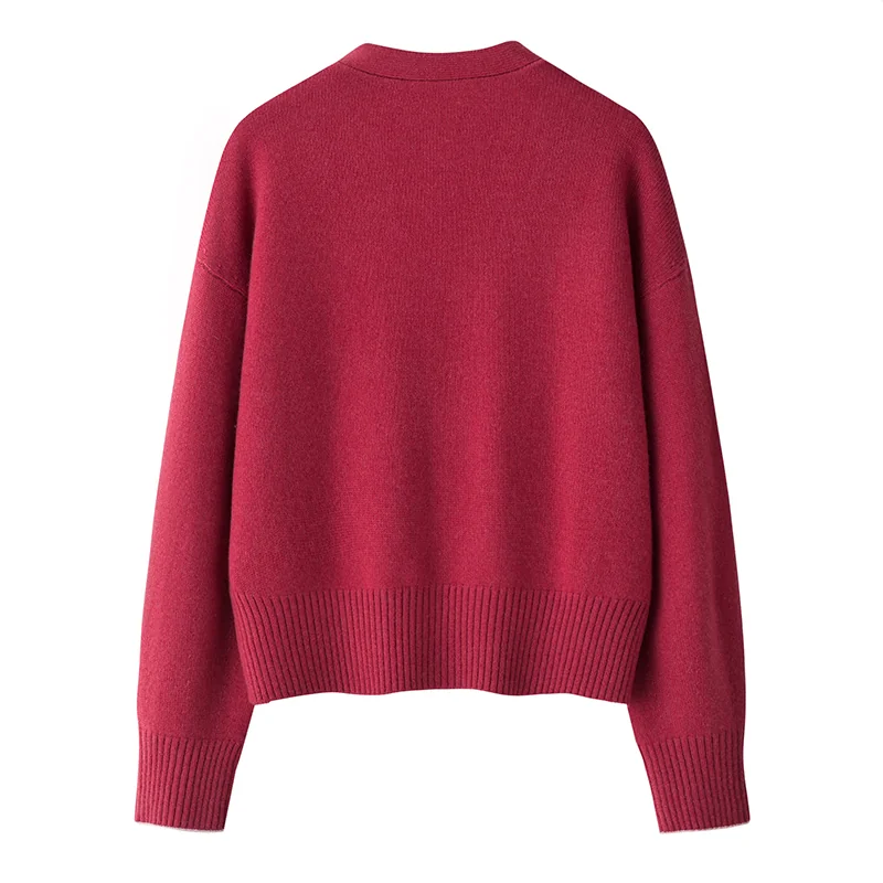 Cashmere crew-neck sweater — Red — Cashmere Sweaters & Knitwear, 100% Cashmere