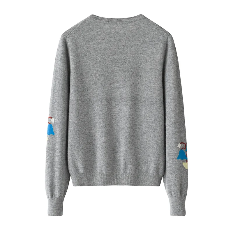 Cashmere crew-neck sweater — Grey — Cashmere Sweaters & Knitwear, 100% Cashmere