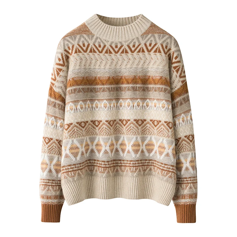100% Cashmere, Cashmere crew-neck sweater, 14–15.5µm, Cashmere Garment / Women — detail view 2