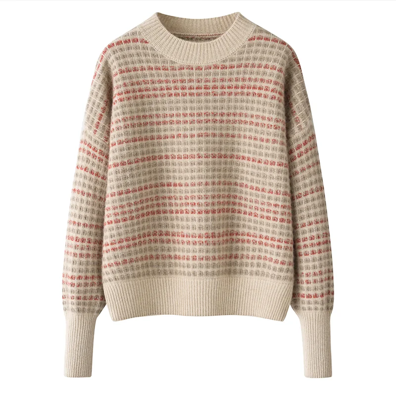 100% Cashmere, Cashmere crew-neck sweater, 14–15.5µm, Cashmere Garment / Women — detail view 2