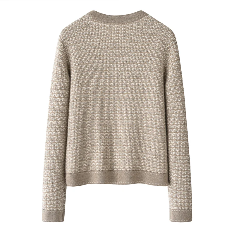 Cashmere crew-neck sweater — Camel — Cashmere Sweaters & Knitwear, 100% Cashmere