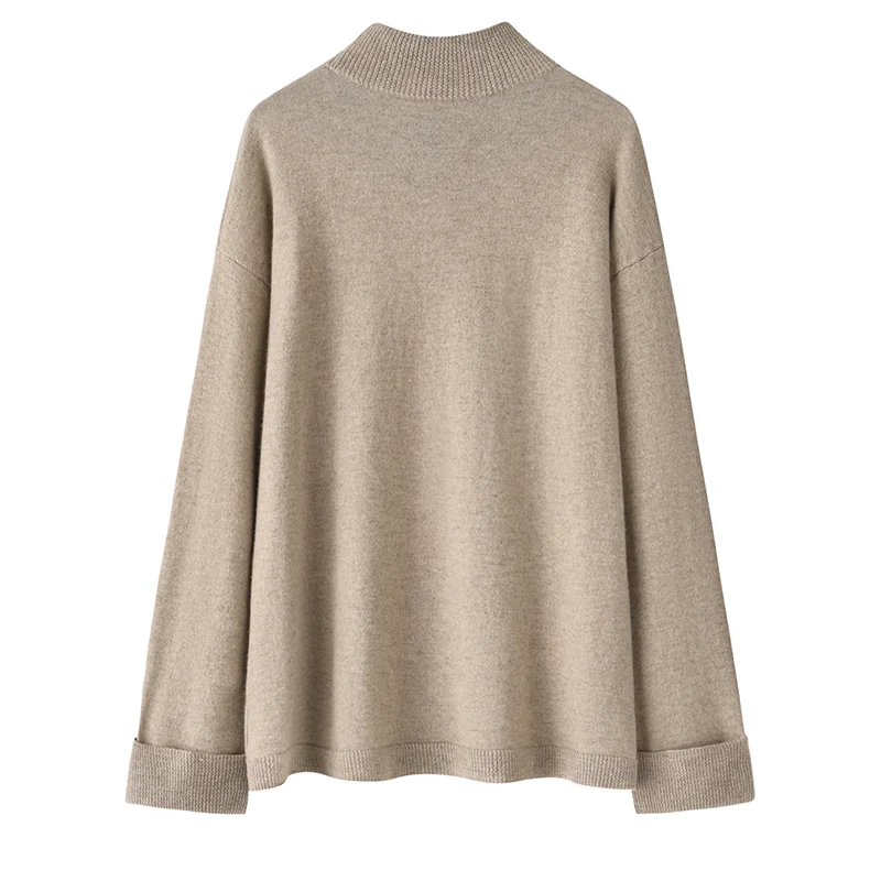 Cashmere crew-neck sweater — Camel — Cashmere Sweaters & Knitwear, 100% Cashmere