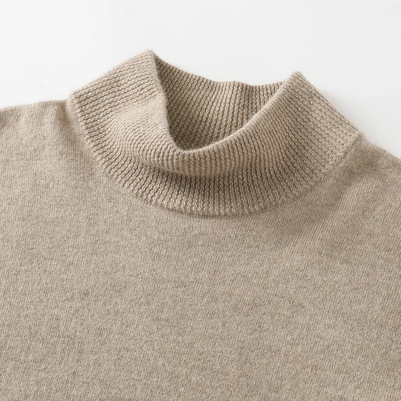 100% Cashmere, Cashmere crew-neck sweater — Camel, 14–15.5µm, Cashmere Garment / Women — detail view 6