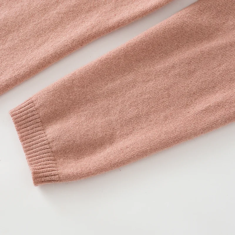 100% Cashmere, Cashmere crew-neck sweater — Beige, 14–15.5µm, Cashmere Garment / Women — detail view 6