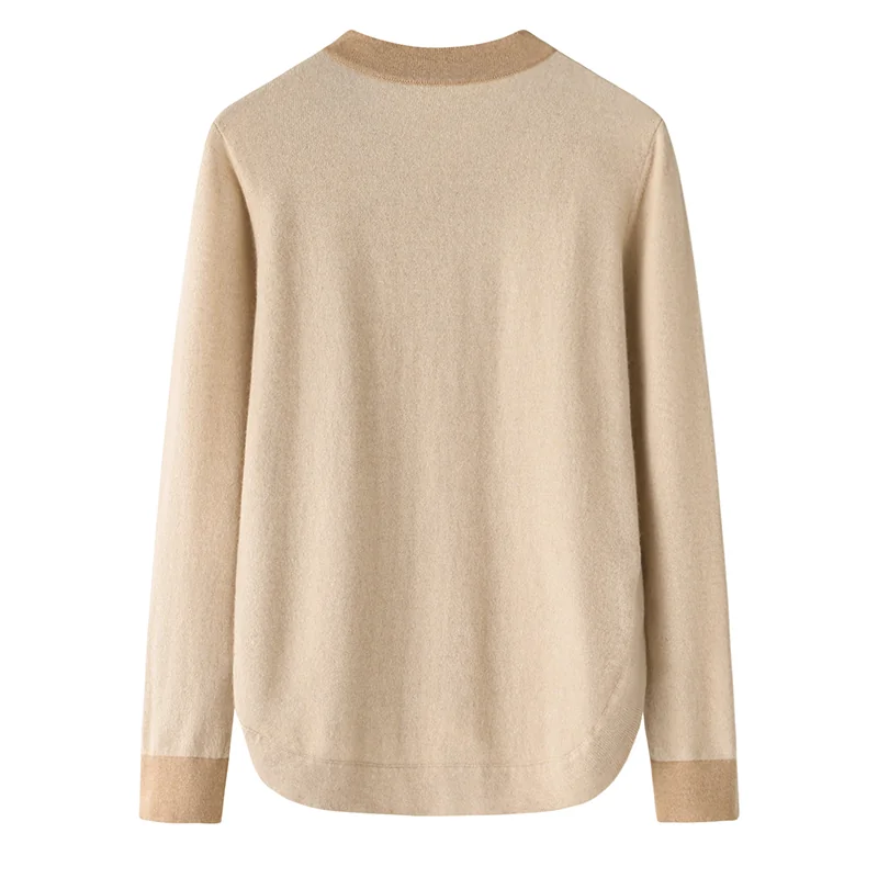 Cashmere crew-neck sweater — Beige — Cashmere Sweaters & Knitwear, 100% Cashmere