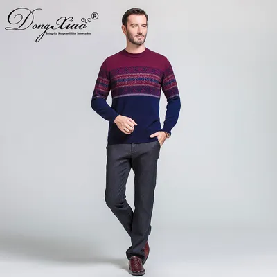2020 Fashionable Plain Knit Men s Christmas Sweater