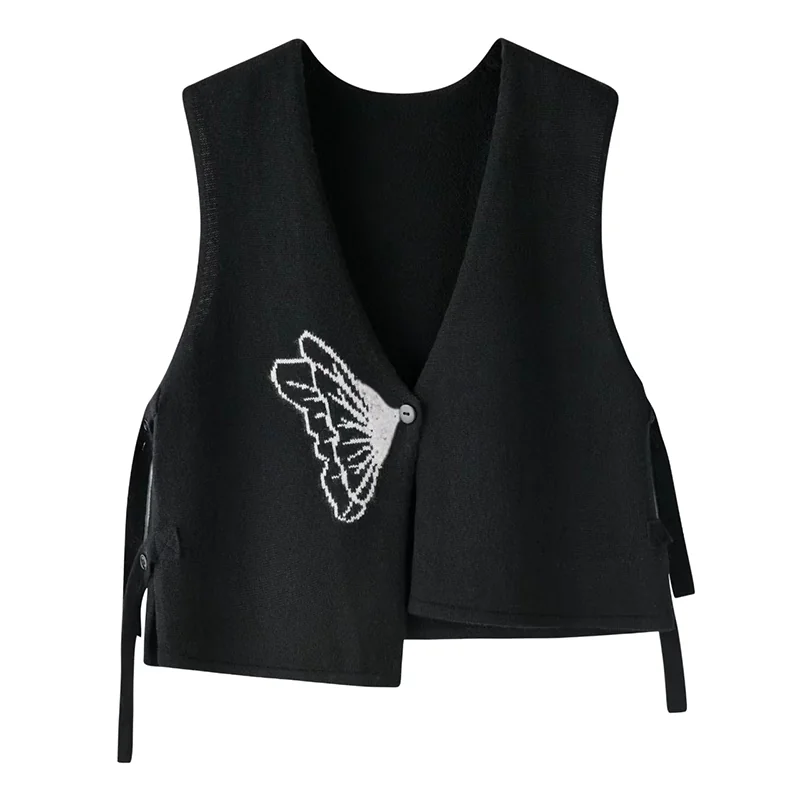 100% Cashmere, Cashmere sleeveless vest — Camel Asymmetric vest, 14–15.5µm, Cashmere Garment / Women — detail view 3