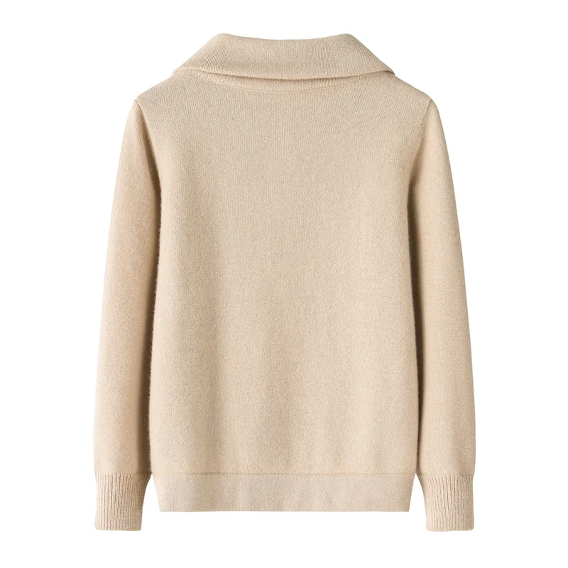 Cashmere crew-neck sweater — Camel — Cashmere Sweaters & Knitwear, 100% Cashmere