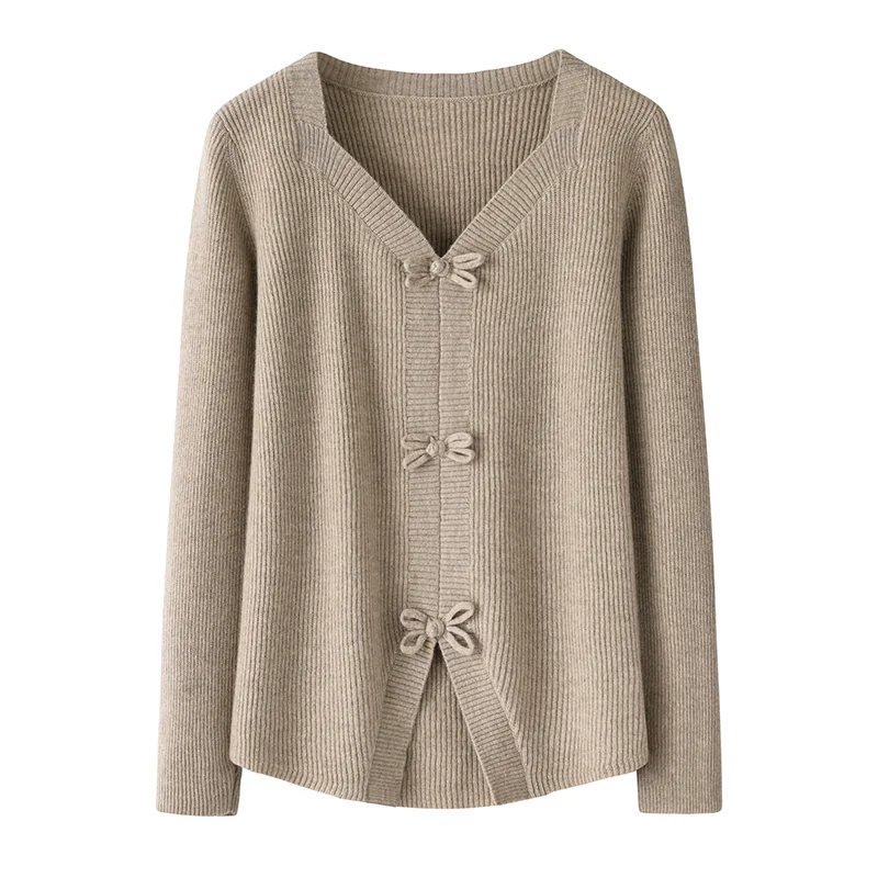100% Cashmere, Cashmere crew-neck sweater — Red, 14–15.5µm, Cashmere Garment / Women — detail view 4