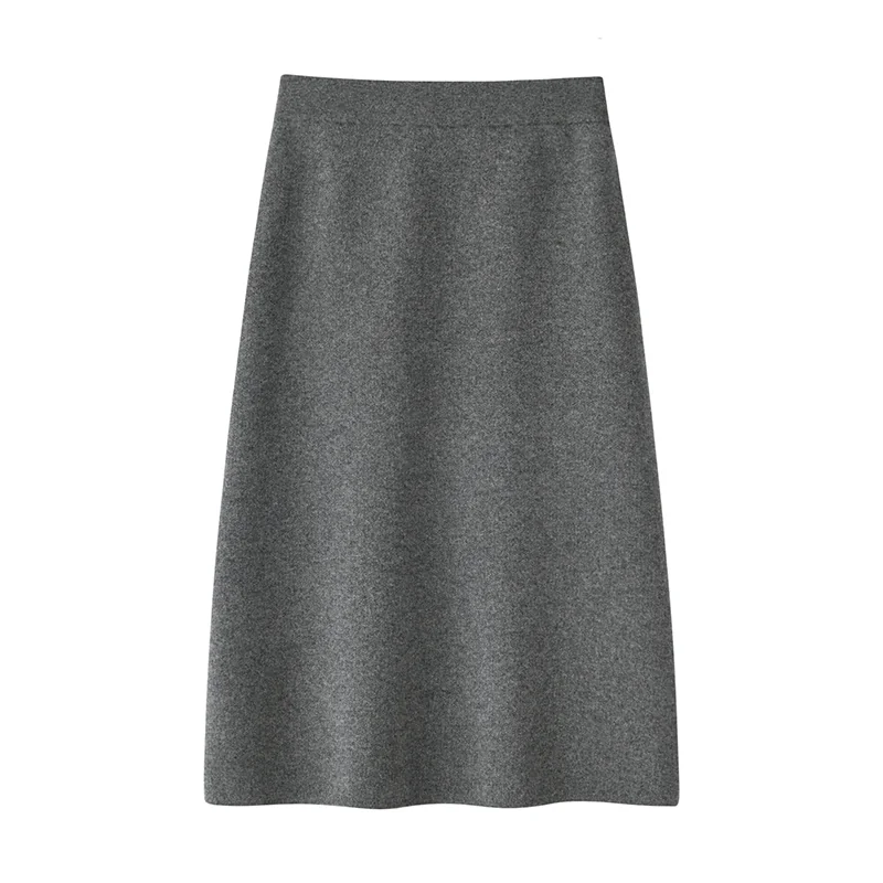 Cashmere knit skirt — Grey Skirt
