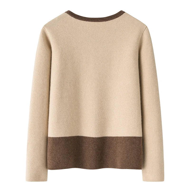 Cashmere crew-neck sweater — Camel — Cashmere Sweaters & Knitwear, 100% Cashmere