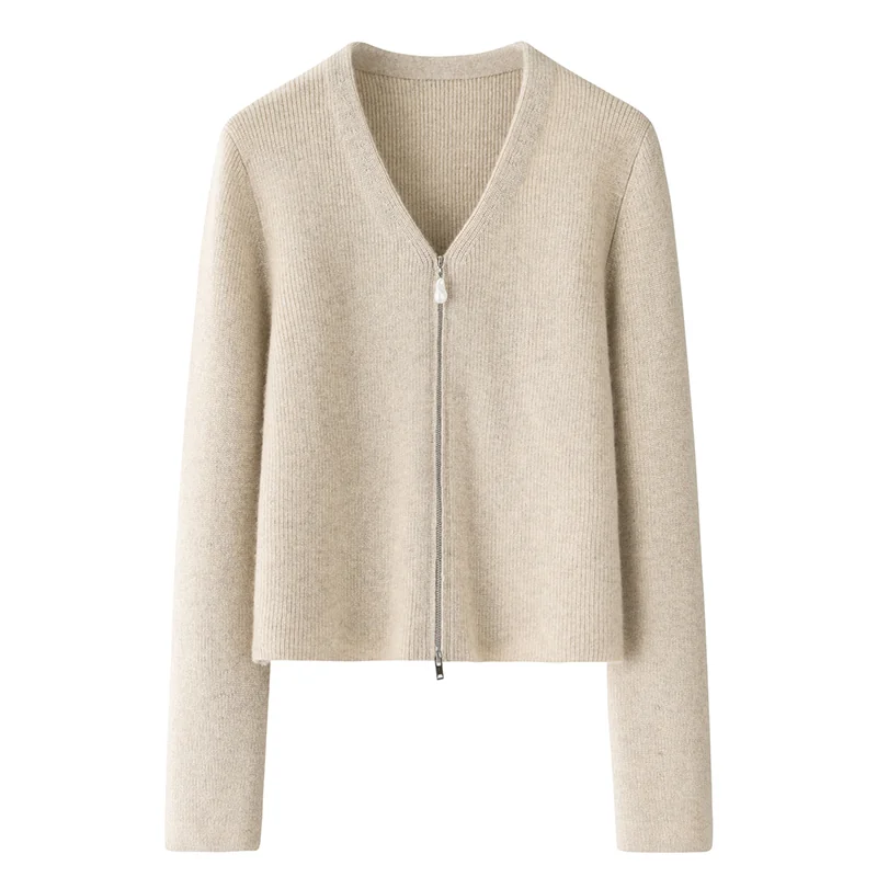 100% Cashmere, Cashmere crew-neck sweater — Pink, 14–15.5µm, Cashmere Garment / Women — detail view 4