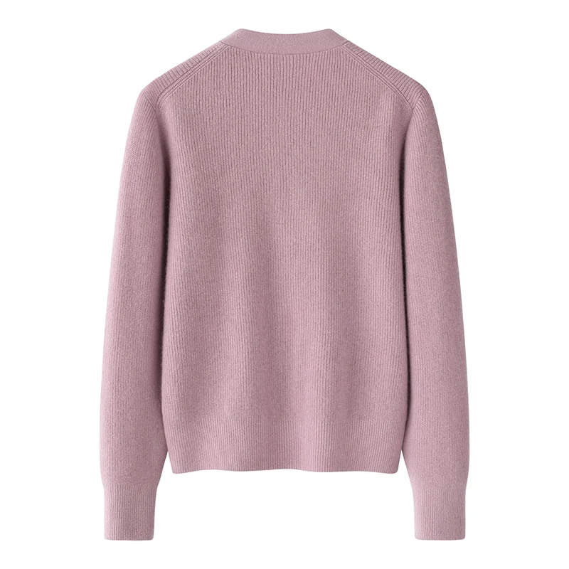 Cashmere crew-neck sweater — Pink — Cashmere Sweaters & Knitwear, 100% Cashmere