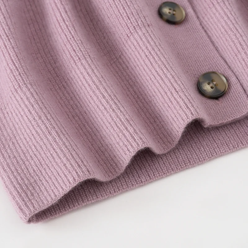 100% Cashmere, Cashmere crew-neck sweater — Pink, 14–15.5µm, Cashmere Garment / Women — detail view 4