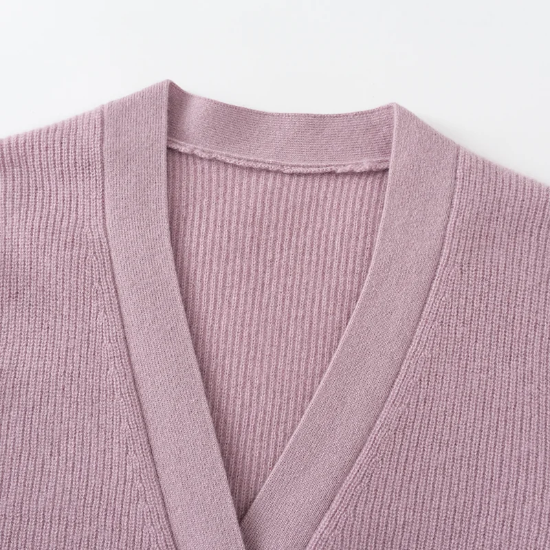 100% Cashmere, Cashmere crew-neck sweater — Pink, 14–15.5µm, Cashmere Garment / Women — detail view 6