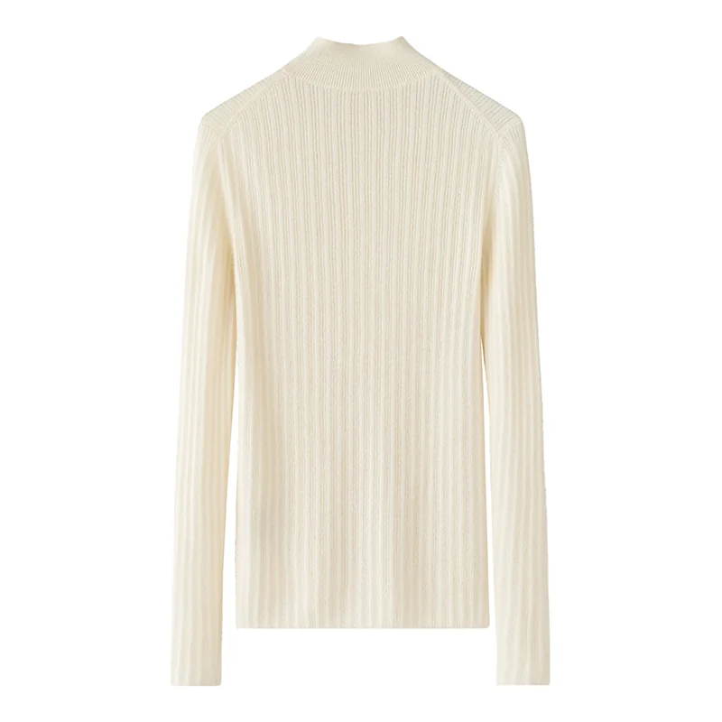 Cashmere crew-neck sweater — White — Cashmere Sweaters & Knitwear, 100% Cashmere