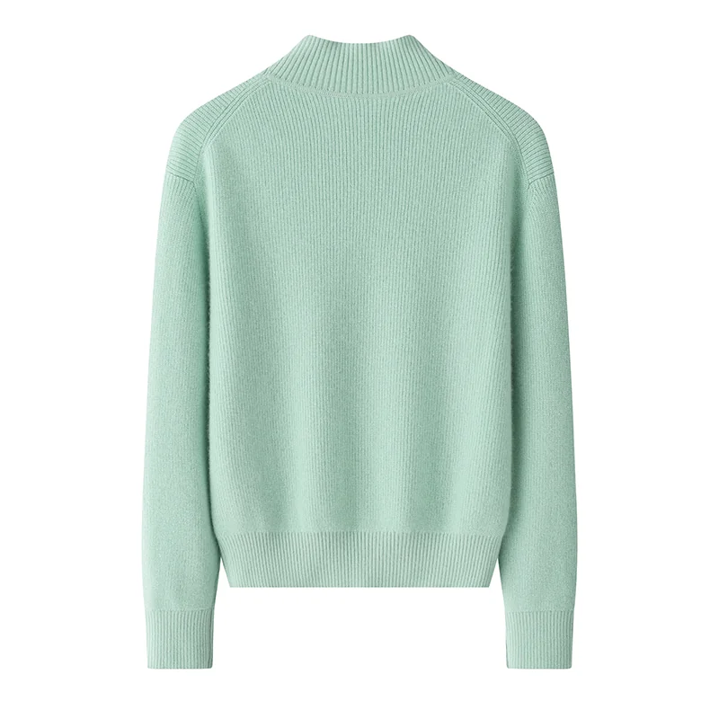 Cashmere crew-neck sweater — Green — Cashmere Sweaters & Knitwear, 100% Cashmere