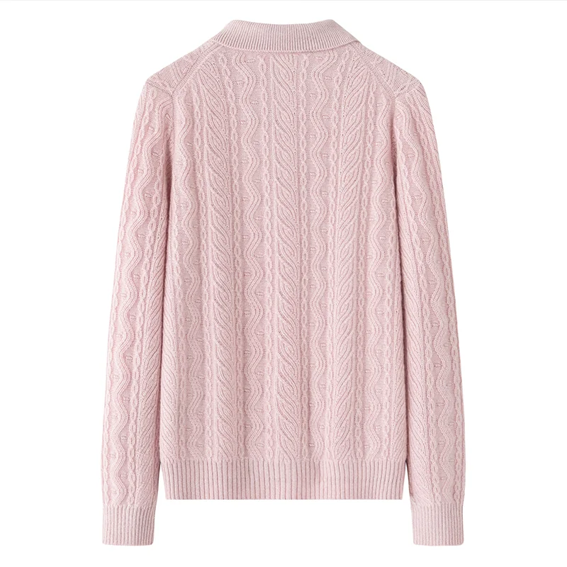 Cashmere crew-neck sweater — Pink — Cashmere Sweaters & Knitwear, 100% Cashmere