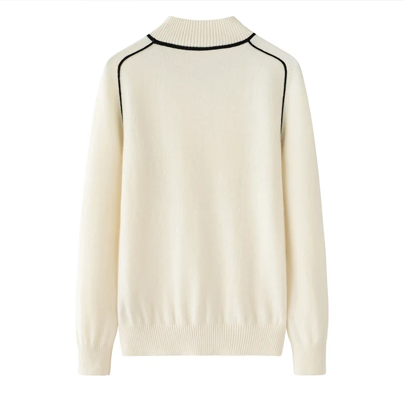 Cashmere crew-neck sweater — White Cable — Cashmere Sweaters & Knitwear, 100% Cashmere