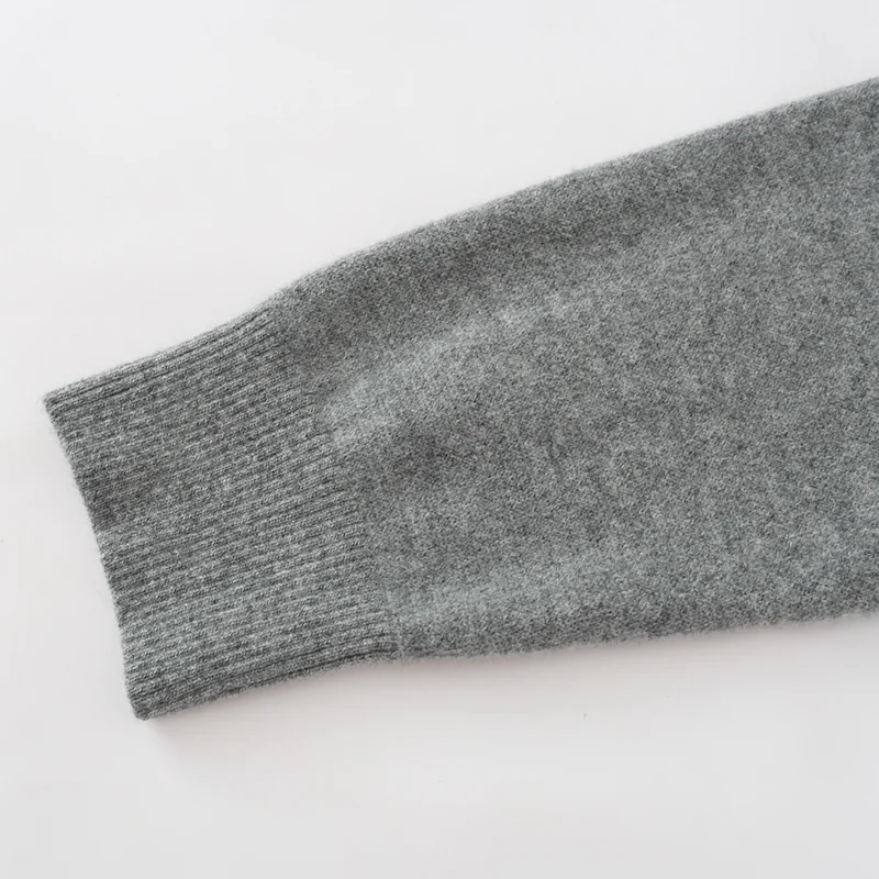 100% Cashmere, Cashmere hooded cardigan — Pink Hooded, 14–15.5µm, Cashmere Garment / Women — detail view 6