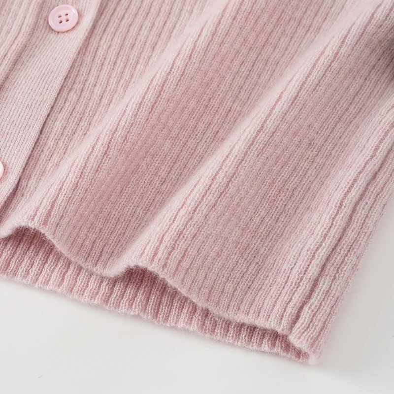 100% Cashmere, Cashmere crew-neck sweater — Pink, 14–15.5µm, Cashmere Garment / Women — detail view 4