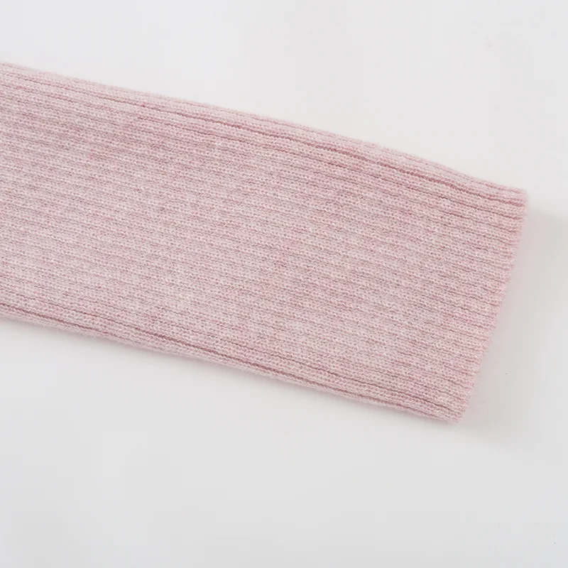 100% Cashmere, Cashmere crew-neck sweater — Pink, 14–15.5µm, Cashmere Garment / Women — detail view 5