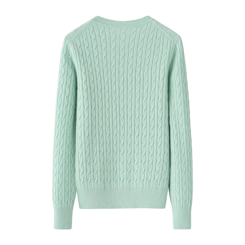 Cashmere crew-neck sweater — Pink — Cashmere Sweaters & Knitwear, 100% Cashmere