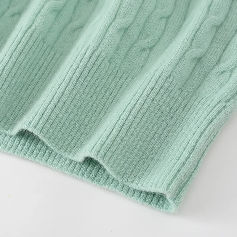 100% Cashmere, Cashmere crew-neck sweater — Pink, 14–15.5µm, Cashmere Garment / Women — detail view 5
