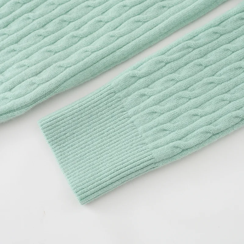 100% Cashmere, Cashmere crew-neck sweater — Pink, 14–15.5µm, Cashmere Garment / Women — detail view 6