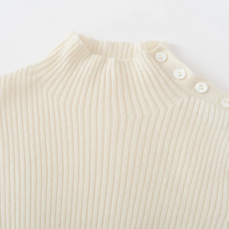 100% Cashmere, Cashmere crew-neck sweater — Pink, 14–15.5µm, Cashmere Garment / Women — detail view 7