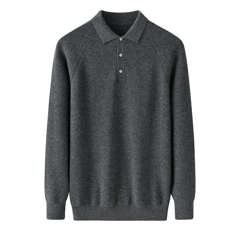 100% Cashmere, Cashmere crew-neck sweater — Grey, 14–15.5µm, Cashmere Garment / Women — detail view 2