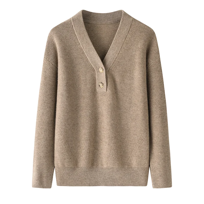 100% Cashmere, Cashmere crew-neck sweater — White, 14–15.5µm, Cashmere Garment / Women — detail view 4