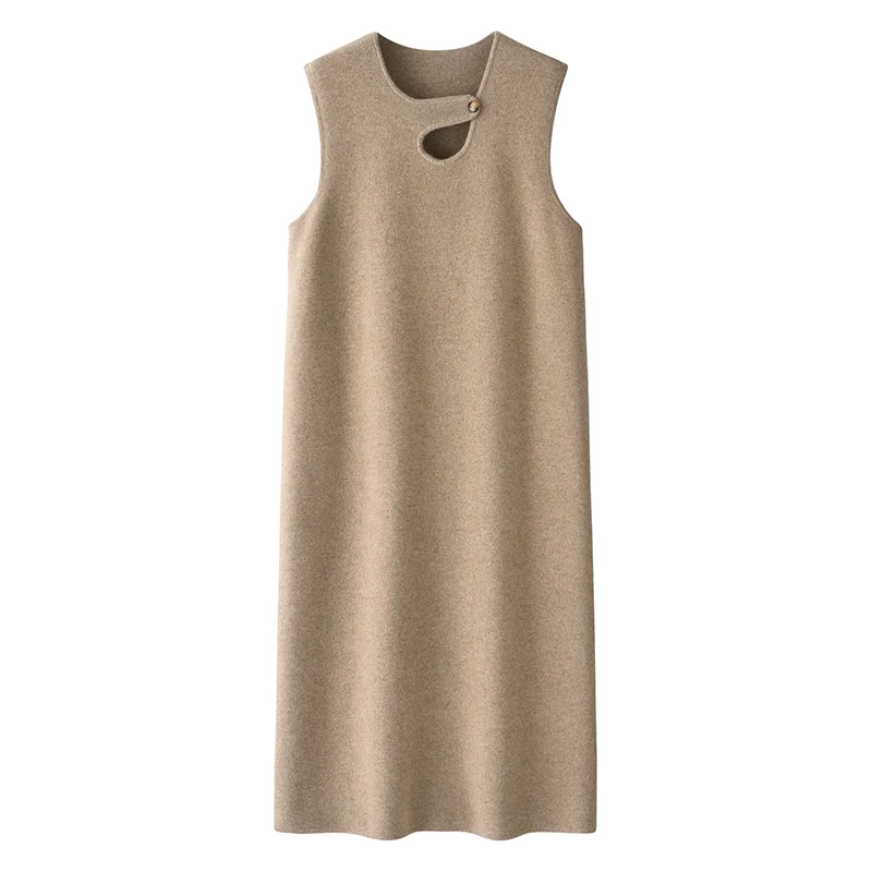 100% Cashmere, Cashmere crew-neck sweater — Grey, 14–15.5µm, Cashmere Garment / Women — detail view 3