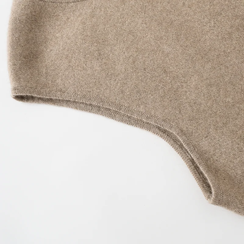 100% Cashmere, Cashmere crew-neck sweater — Grey, 14–15.5µm, Cashmere Garment / Women — detail view 5