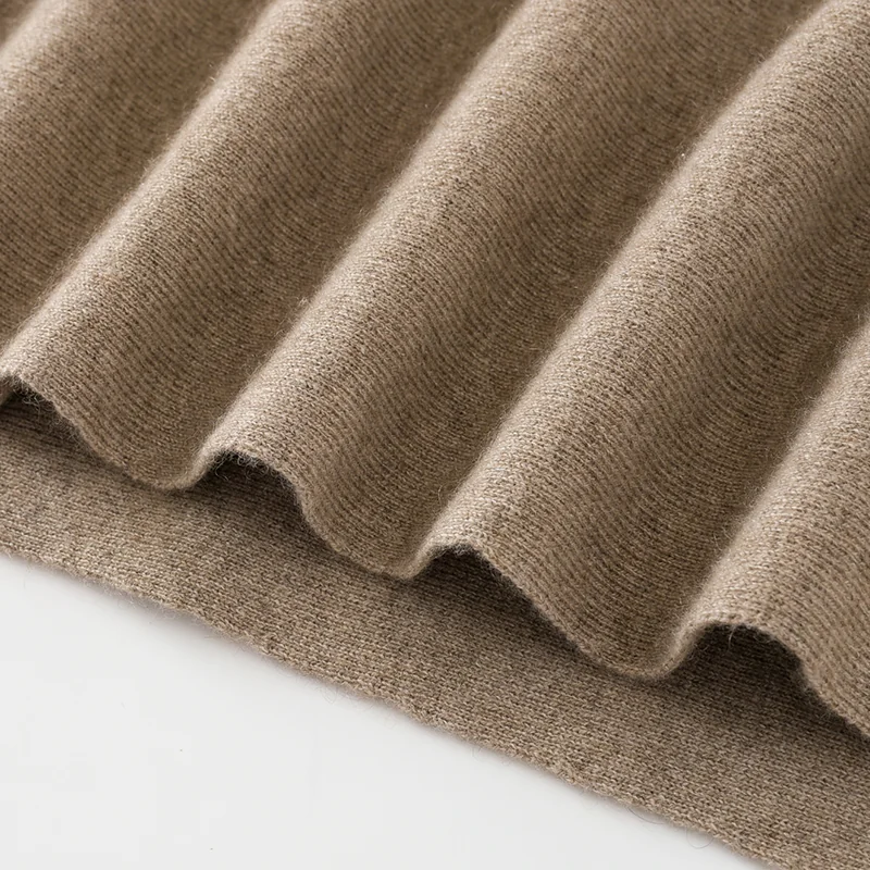 100% Cashmere, Cashmere crew-neck sweater — Grey, 14–15.5µm, Cashmere Garment / Women — detail view 4