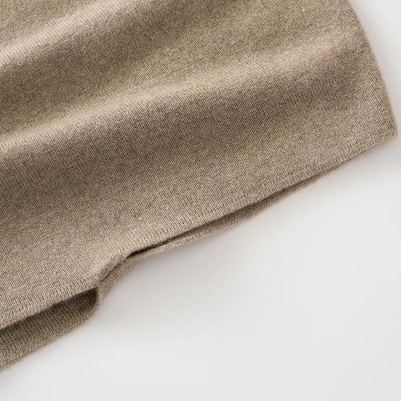 100% Cashmere, Cashmere crew-neck sweater — Grey, 14–15.5µm, Cashmere Garment / Women — detail view 5