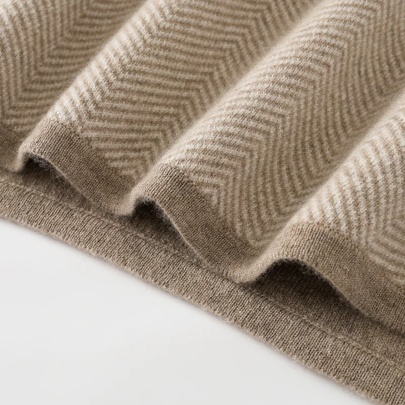 100% Cashmere, Cashmere crew-neck sweater — Camel Batwing, 14–15.5µm, Cashmere Garment / Women — detail view 5