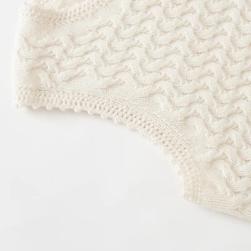 100% Cashmere, Cashmere sleeveless vest — White Knit vest, 14–15.5µm, Cashmere Garment / Women — detail view 5